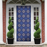 Indigo Diamond African Ankara Pattern Door Cover