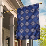 Indigo Diamond African Ankara Pattern Garden Flag