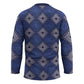 Indigo Diamond African Ankara Pattern Hockey Jersey