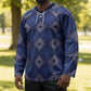 Indigo Diamond African Ankara Pattern Hockey Jersey