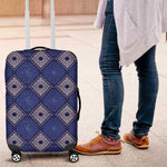 Indigo Diamond African Ankara Pattern Luggage Cover