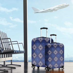 Indigo Diamond African Ankara Pattern Luggage Cover