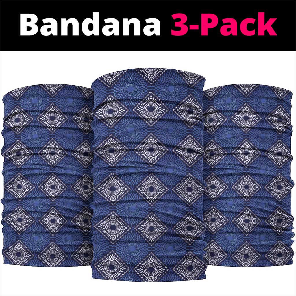 Indigo Diamond African Ankara Pattern Neck Gaiter