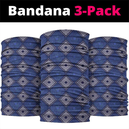 Indigo Diamond African Ankara Pattern Neck Gaiter