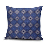 Indigo Diamond African Ankara Pattern Pillow Cover