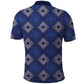 Indigo Diamond African Ankara Pattern Polo Shirt