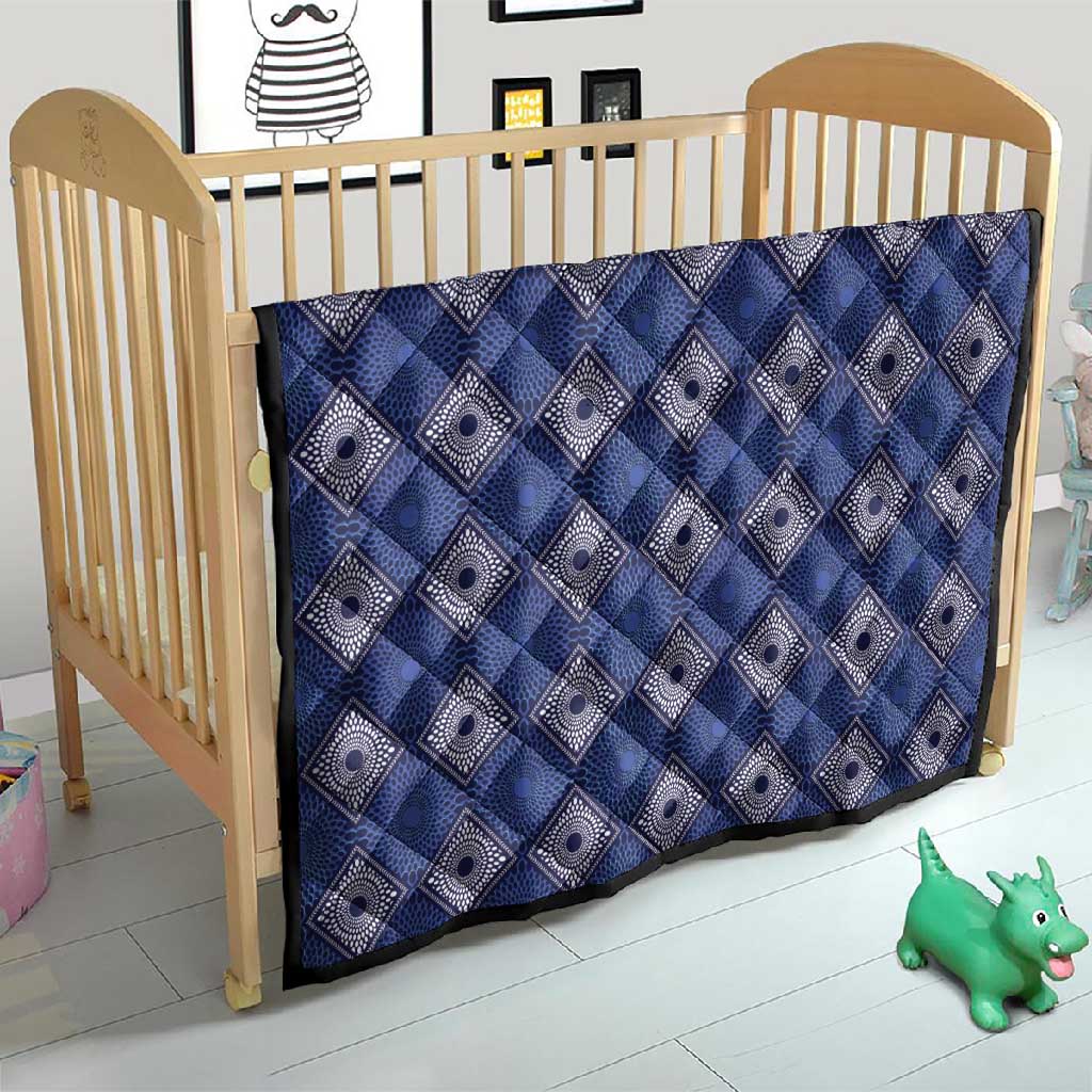 Indigo Diamond African Ankara Pattern Quilt