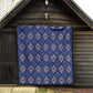 Indigo Diamond African Ankara Pattern Quilt