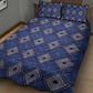 Indigo Diamond African Ankara Pattern Quilt Bed Set