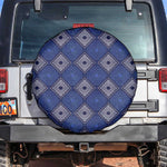 Indigo Diamond African Ankara Pattern Spare Tire Cover