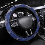 Indigo Diamond African Ankara Pattern Steering Wheel Cover