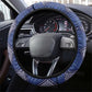 Indigo Diamond African Ankara Pattern Steering Wheel Cover