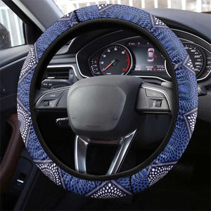 Indigo Diamond African Ankara Pattern Steering Wheel Cover