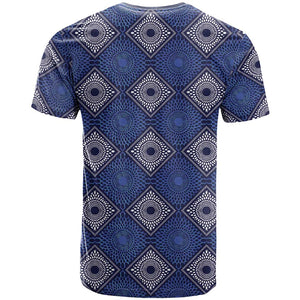 Indigo Diamond African Ankara Pattern T shirt