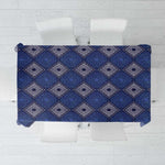 Indigo Diamond African Ankara Pattern Tablecloth