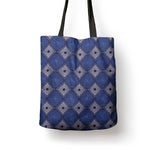 Indigo Diamond African Ankara Pattern Tote Bag