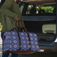 Indigo Diamond African Ankara Pattern Travel Bag
