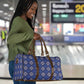 Indigo Diamond African Ankara Pattern Travel Bag