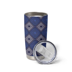 Indigo Diamond African Ankara Pattern Tumbler Cup