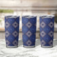 Indigo Diamond African Ankara Pattern Tumbler Cup