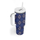 Indigo Diamond African Ankara Pattern Tumbler With Handle