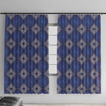 Indigo Diamond African Ankara Pattern Window Curtain