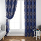 Indigo Diamond African Ankara Pattern Window Curtain