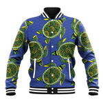 Emerald Turtle African Ankara Pattern Baseball Jacket