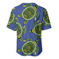 Emerald Turtle African Ankara Pattern Baseball Jersey