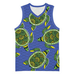 Emerald Turtle African Ankara Pattern Basketball Jersey
