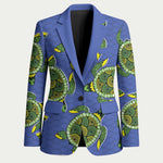 Emerald Turtle African Ankara Pattern Blazer