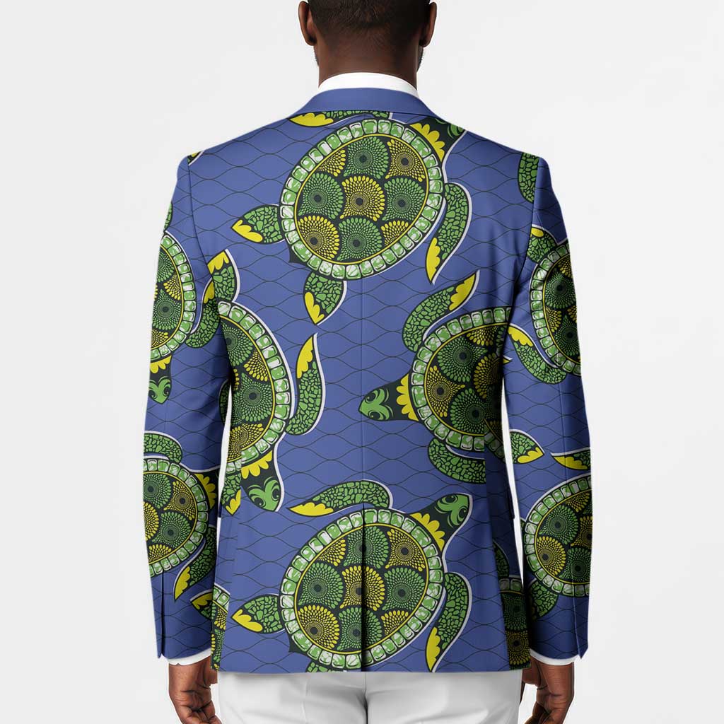 Emerald Turtle African Ankara Pattern Blazer