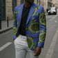 Emerald Turtle African Ankara Pattern Blazer
