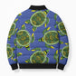 Emerald Turtle African Ankara Pattern Bomber Puffer Jacket
