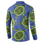Emerald Turtle African Ankara Pattern Button Sweatshirt
