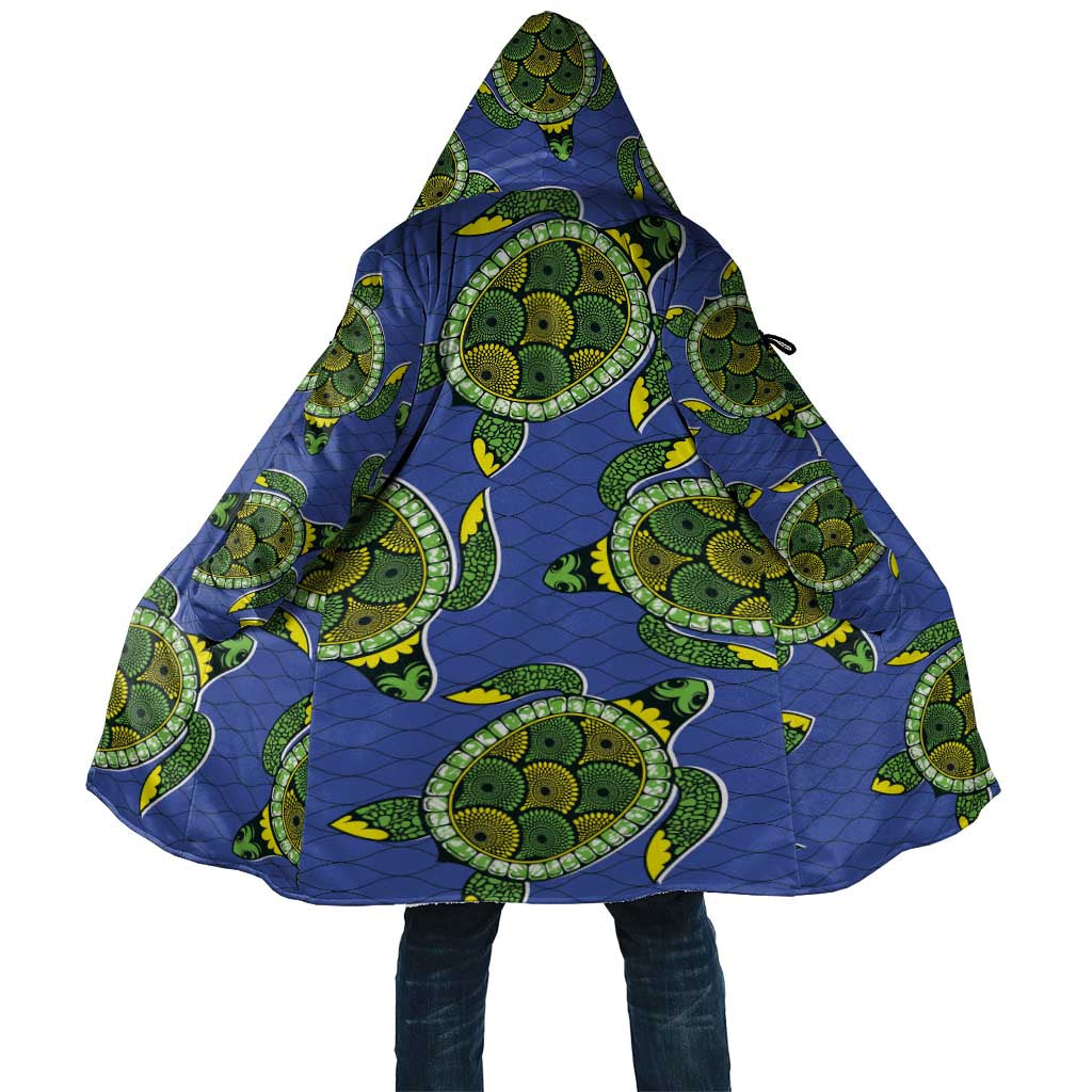 Emerald Turtle African Ankara Pattern Cloak
