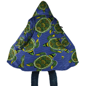 Emerald Turtle African Ankara Pattern Cloak