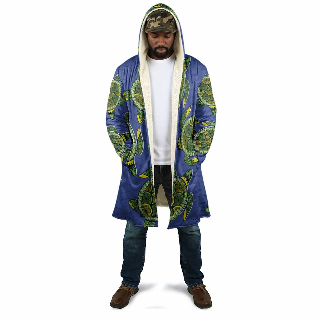 Emerald Turtle African Ankara Pattern Cloak