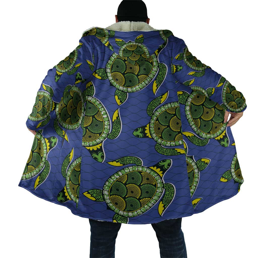 Emerald Turtle African Ankara Pattern Cloak