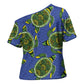 Emerald Turtle African Ankara Pattern Cross Shoulder Shirt