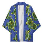 Emerald Turtle African Ankara Pattern Kimono