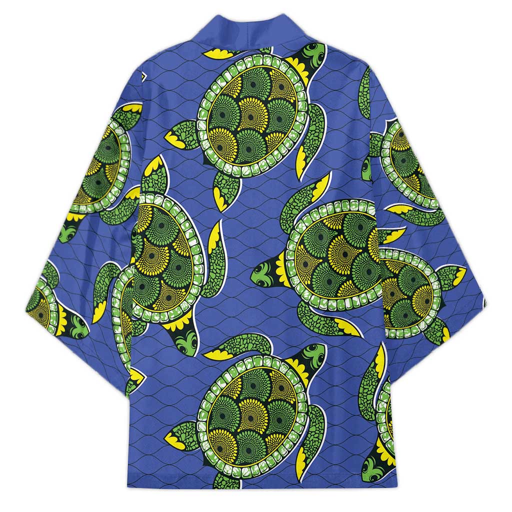 Emerald Turtle African Ankara Pattern Kimono