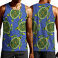 Emerald Turtle African Ankara Pattern Men Tank Top