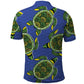 Emerald Turtle African Ankara Pattern Polo Shirt