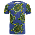 Emerald Turtle African Ankara Pattern T shirt