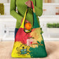 Ghana Republic Day Grocery Bag Black Star Square - Grunge Style