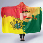 Ghana Republic Day Hooded Blanket Black Star Square - Grunge Style