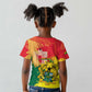 Personalized Ghana Republic Day Kid T shirt Black Star Square - Grunge Style