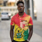 Personalized Ghana Republic Day Polo Shirt Black Star Square - Grunge Style
