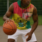 Personalized Ghana Republic Day Sleeveless Hoodie Black Star Square - Grunge Style - African Pride